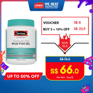 Swisse Ultiboost Fish Oil Odourless Wild Fish Oil 1000mg 500 Capsules Support Heart & Cardiovascular Health Chemist Warehouse