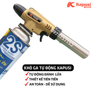 Đèn khò ga tự động đánh lửa Nhật Kapusi JAPAN khò lửa bình gas cao cấp núm điều chỉnh nhiệt đầu khò gas đa năng an toàn chế biến thức ăn cho thợ chuyên nghiệp đèn khò ga đa năng điều chỉnh nhiệt linh hoạt siêu bền