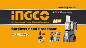 Ingco 250W Cordless Food Processor 1.25L with Detachable Blade For Chopping and Slicing ICPT