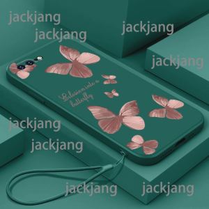 Casing iPhone 6 6s 7 8 6 Plus 6S Plus 7 Plus 8 Plus Soft shell Retro butterfly series shockproof phone case strap