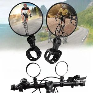 Bicycle Rearview Mirror 360 Degree Rotation Auxiliary Convex Mirror Handlebar Mount Cycling Bike Rear View Mirrors