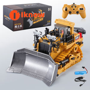 I Know 1:24เครื่องขุด RC วิศวกรรมยานยนต์9แชนเนลขุดการควบคุมระยะไกลรถแทรกเตอร์เกลี่ยดินควบคุมด้วยรีโมทคอนโทรลรถบังคับรถดัมพ์บรรทุก RC รถของเล่น RC ก่อสร้าง RC ของเล่นชายหาดรถขนย้ายที่มีเอฟเฟกต์แสงและเสียง