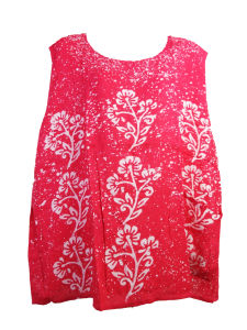 เสื้อผ้าบาติก เสื้อเขียนเทียน เสื้อผ้าผู้หญิง เสื้อคนแก่ ลวดลายสวยงาม เสื้อแขนกุด มีกระเป๋าด้านหน้า มีหลากหลายไซส์ MLXL ใส่สบาย ขายถูก