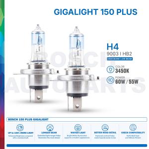 Bosch Headlight Bulb PAIR for Toyota Hilux 1990 - 1997 DLX / SR5 Standard All Weather LED