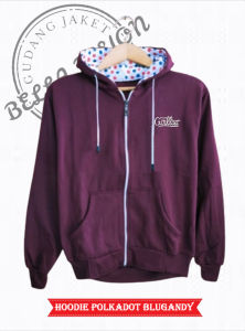 jaket wanita terbaru baju atasan style  kore jaket hodie wanita polkadot terbaru jaket wanita bahan tebal premium