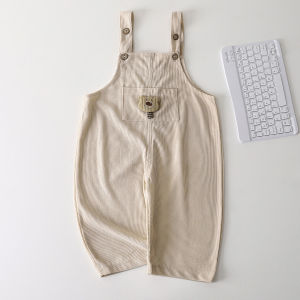 Babyonline(Y396)L5 กางเกงเอี๊ยมขายาวสำหรับเด็กผู้ชายและผู้หญิงสุดน่ารัก ผ้าลูกฟูก นิ่ม ใส่สบาย