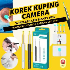 Korek Kuping LED Smart Visual Kamera Camera Ear Stick Wax HD Endoscope Alat Pembersih Penghilang kotoran Conge Congek Telinga Wireless 3 in 1 Waterproof Multifungsi Serbaguna