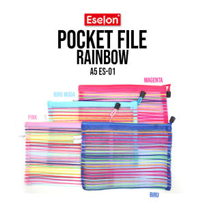 Pocket File Rainbow A5 ESELON / Pocket File / Tempat Alat Tulis / Kantong File Rainbow A5 ES01