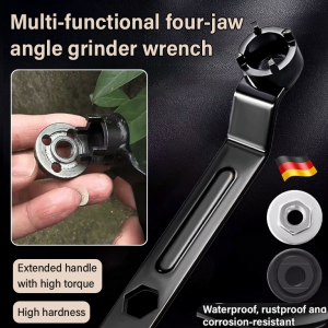 [Quick disassembly Precise Plat One Multi-Purpose] Multifunctional Four-Claw Angle Grinder Wrench/多功能四爪角磨机扳手/High Torque Hardness Non-Slip Waterproof Corrosion-Resisatnt Rustproof Spanner Sets