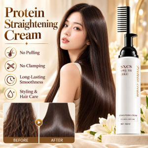 【Long Lasting Frizz Free】Keratin Protein Hair Straightening Cream Hair Rebonding Cream Hair Smoothening Cream Keratin Treatment Protein Treatment