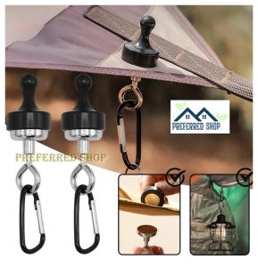 PREFERRED SHOP Magnetic Hooks Strong Camping Tent Magnetic Hook Carabiner Hook Keychain