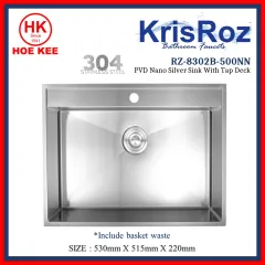 ROZ RZ-8302A-615NN 1-Bowl Stainless Steel Kitchen Sink | Lazada
