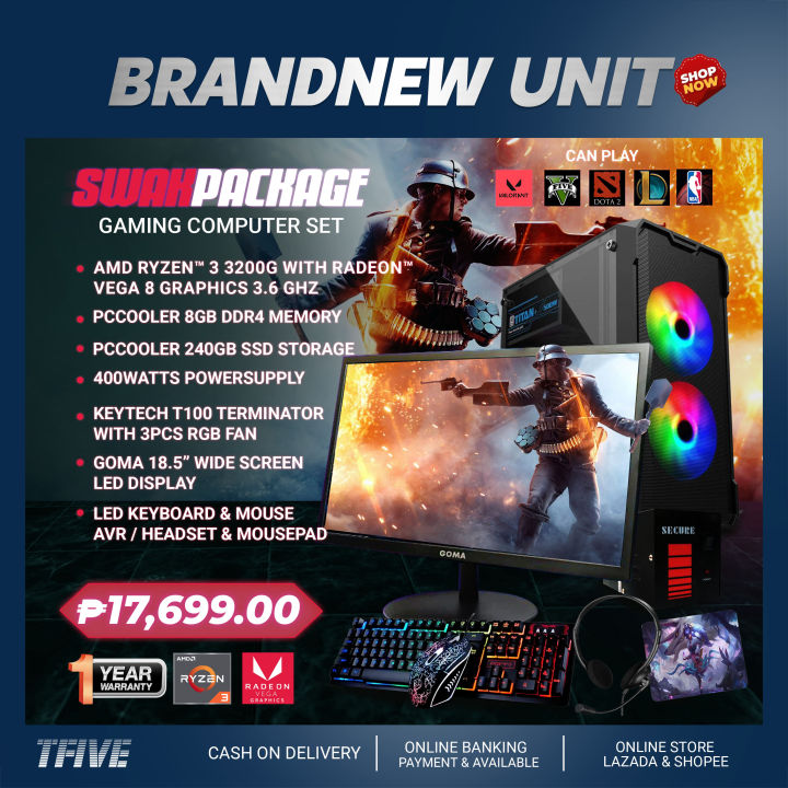 GAMINGPACKAGE KEYTECH AMD Ryzen™ 3200G with Radeon