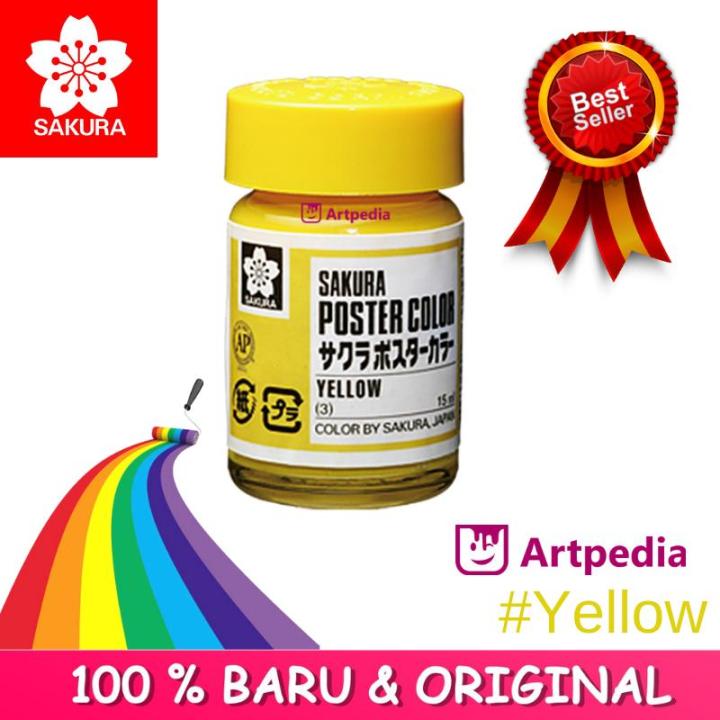 Sakura Poster Color Yellow 15ml / Cat Poster Sakura warna Kuning ...