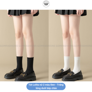 Tất cổ cao lolita siêu mỏng phong cách Nhật Bản vớ dài qua gối nữ chất liệu thun lạnh cao cấp mềm mịn thoáng khí - HOT-1805-1DOI