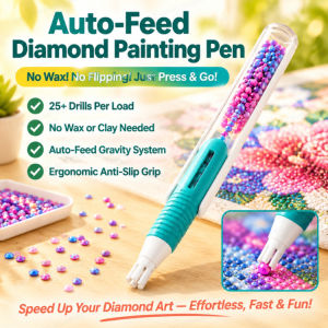 💎 [Time-Saving Design] Automatic Diamond Dispensing Pen – No wax blocks or flipping diamonds required/easy to use/perfect for DIY crafts.