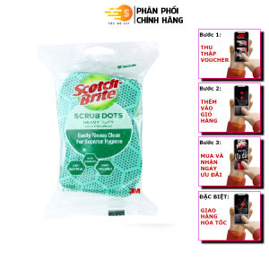 Miếng rửa chén hạt nổi siêu sạch Scotch-Brite 3M CR-HNSS-G2 - Tốc Độ 247 siêu sạch siêu bền chống bám bẩn