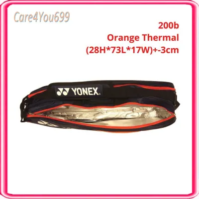 Yonex Badminton Bag Racket Bag 羽毛球包 羽球包 Bagpack Tennis Thermal 200B Bags (Double Compartments+Single Sling Strap+6-8Pcs)CE