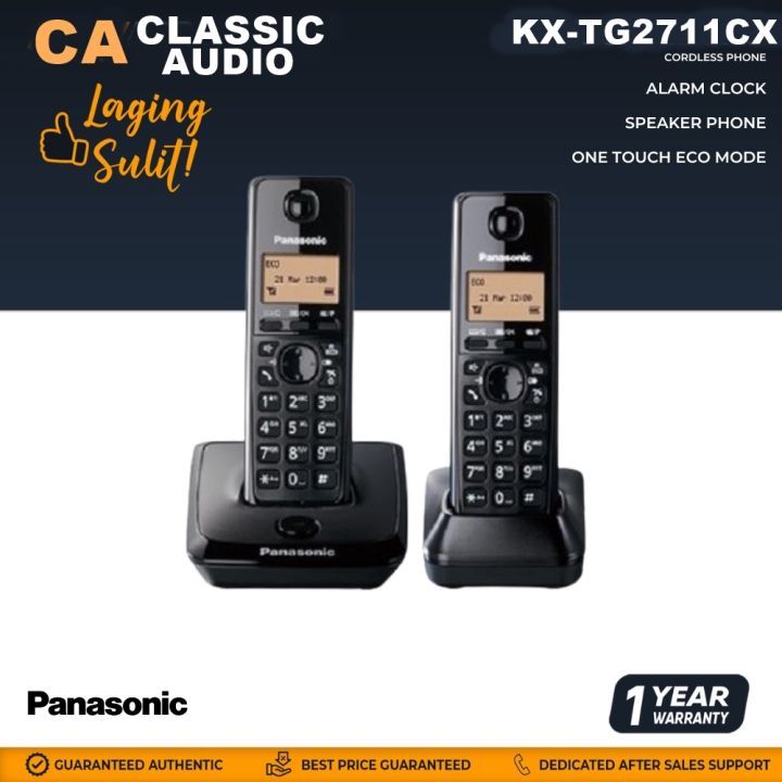 Panasonic KXTG2711 Wireless Cordless Telephone Landline with One Touch