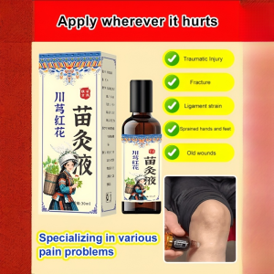 💕Ancient Method of Brewing💕Miao Family Chuanxiong Safflower Seedling Moxibustion Liquid Tongluo Liquid Penetrating Bone Liquid Moxibustion Liquid Neck Shoulder Waist Leg Joint Fever