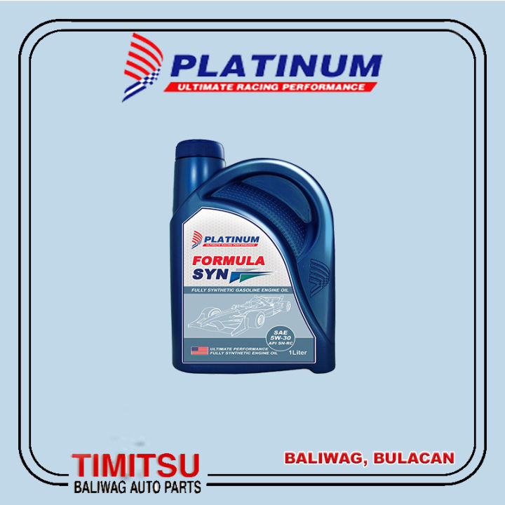 ENGINE OIL 5W-30 GASOLINE FULLY SYNTHETIC 1 LITER PLATINUM | Lazada PH