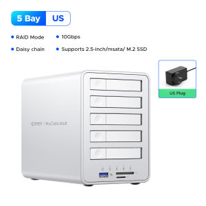 ORICO 10Gbps Type-C DAS with RAID For 2.5 inch HDD/SSD 7 RIAD Modes DAS 32TB Expansion  High Speed USB 3.2 GEN2 Type-C Interface