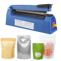 KIPRUN Impulse Heat Sealer Impulse Bag Sealer, 20CM Manual Poly Bag Heat Sealer Machine for Plastic Bags PE PP Bags, Portable Poly Bag Sealing Machine, with Adjustable Heating Mode. 