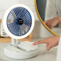 foldable electric fan mini Multifunction with led lamp desk table wall-mounted ceiling air cooler dormitory charging adjust night light usb rechargeable portable folding fans for home office gift. 