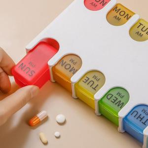 Tổ chức Thuốc Du Lịch hàng tuần trường hợp thuốc cầm tay hộp đựng thuốc hàng ngày để giữ vitamin tổ chức chứa thuốc