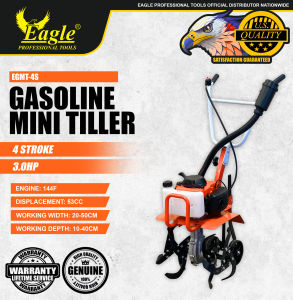 Gasoline Mini Tiller 4 Stroke Eagle Professional Tools EGMT-4S Micro Tiller Plowing Cultivator