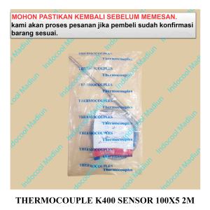 sensor THERMOCOUPLE / TERMOKOPEL / PENGUKUR SUHU / THERMOCOUPLE K400 SENSOR 100X5 2M