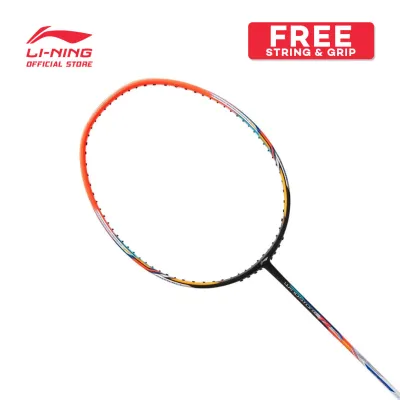 LI-NING WINDSTORM 72 BADMINTON RACQUET - BLACK/ORANGE/WHITE - AYPR038-4