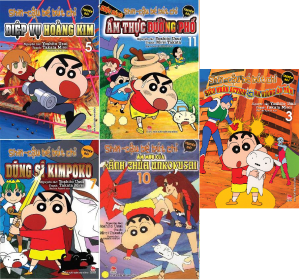 Truyện - Shin cậu bé bút chì (truyện dài) - 5 quyển + bán kèm 1 bút viết