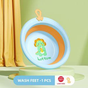 Baby Foldable Wash Basin Portable Baby Wash Hands Basin Laundry Basin