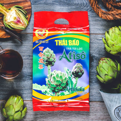 Trà atisô túi lọc Thái Bảo, 100 tép, bịch, mẫu truyền thống