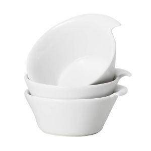 DAFIFY 10 Pcs Ceramic Ramekin for Creme Brulee Bowl Tableware Set Porcelain Ramekins for Baking Souffle Cups Bakeware Dishes