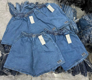 Quần Short Nữ Chất Liêu Jean Mềm Trên Gối Phong Cách Freesize 40-57kg Quần đùi jean