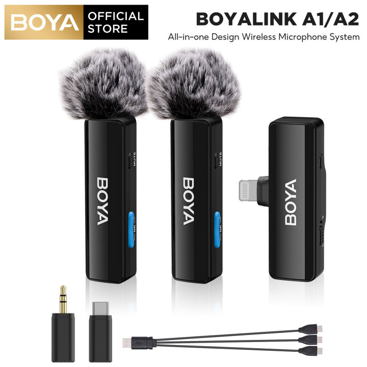 BOYA BOYALINK A1 A2 Wireless Lavalier Microphone for iPhone