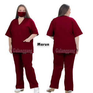 Baju Ok Medis Ukuran Jumbo / Baju Oka Lengan Pendek 5L / Scrub Oka Medis / Baju Oka Model Kekinian / Seragam Jaga Perawat / Baju tindakan medis / Bahan American Drill