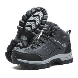 SUPERLI 2026 Men Winter Snow Boots Waterproof Warm Leather Sneakers Plush Warm High Top Mens Boots Outdoor Male Hiking Boots Big Size 39-47