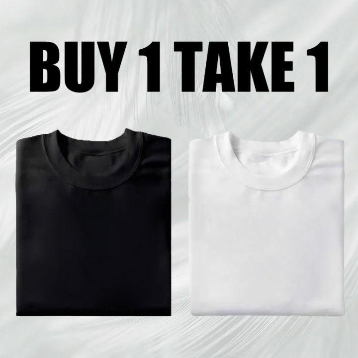[BUY TAKE 1]T Shirt for men printing Shirts Crew Neck white Plain Casual  Women's Wear Clothes Men's Clothing Tops T-Shirts Tanks Lazada PH