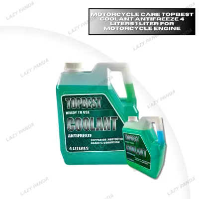 MOTORCYCLE CARE TOPBEST COOLANT ANTIFREEZE 4 LITERS 1 LITER FOR MOTORCYCLE ENGINE