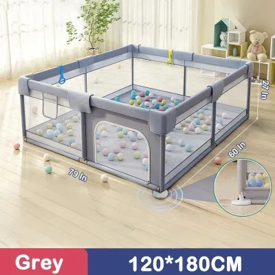 Playpen For Baby Big Baby Playpen With Balls Steel Frame With Protector Indoor Play Fence