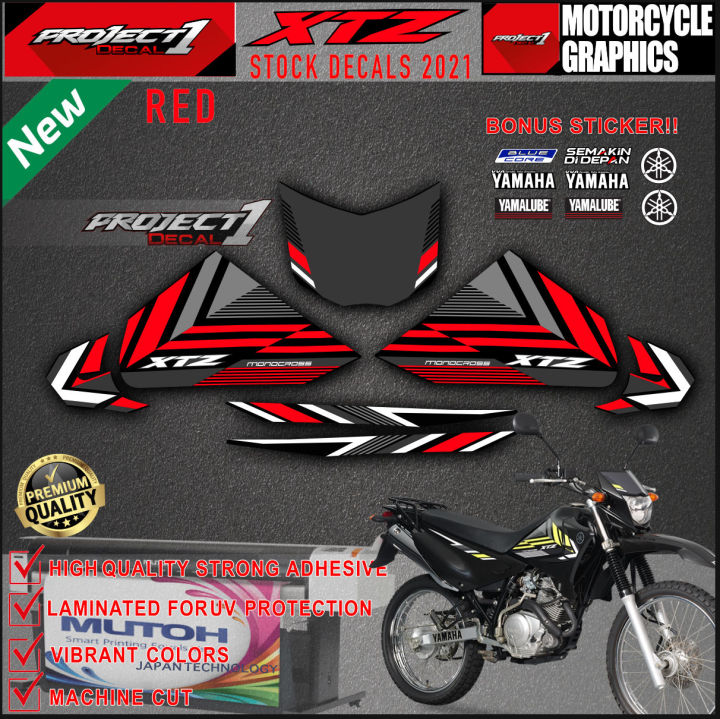 Yamaha XTZ 125 2021 stock decal laminated sticker