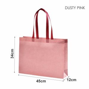 Allura Shopping Tote Large Size Non Woven Bag Plain Fashion Colour Gift Tote Recycle Beg Pembungkusan Doorgfit Mesra Alam Guna Semula 定制开斋节袋子 LL