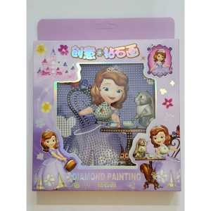 DIY mainan anak stiker diamond painting Sanrio bingkai frame canvas non standing size 20X20cm