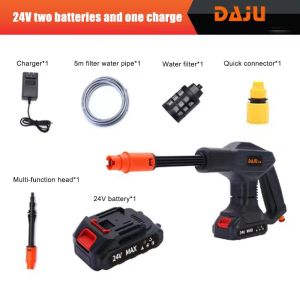12V Portable Wireless Car Wash Machine Household Portable Lithium Battery High Voltage Car Wash Gun