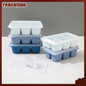 rencuiyun แม่พิมพ์ทำน้ำแข็งถาดทำน้ำแข็งสำหรับใช้ในครัวเรือนพร้อมฝาปิดแม่พิมพ์น้ำแข็ง