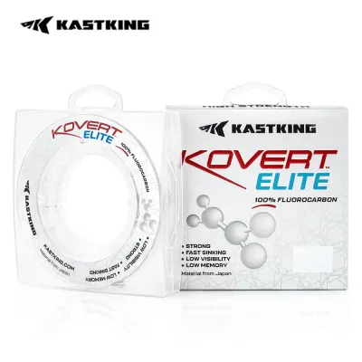 KastKing KOVERT Elite 100% Fluorocarbon Fishing line Shock Resistant High Clarity Low Visibility Highly Abrasion Resistant