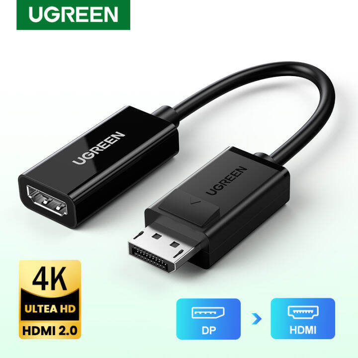 UGREEN 4K/1080P DisplayPort DP Male to HDMI Female Cable Adapter ...